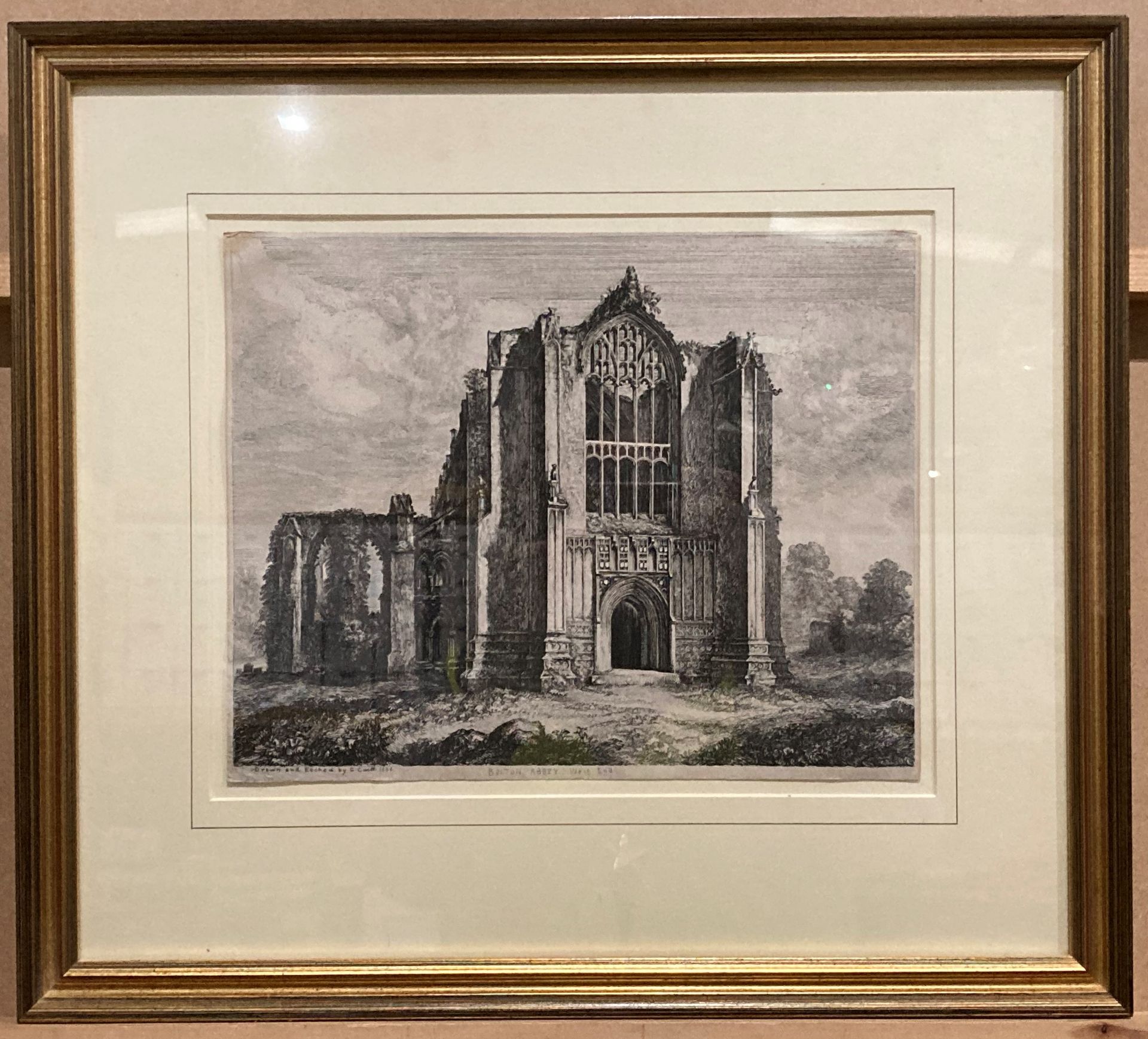 George Cuitt the Younger (1779-1854), two framed prints of Bolton Abbey, - Image 5 of 7