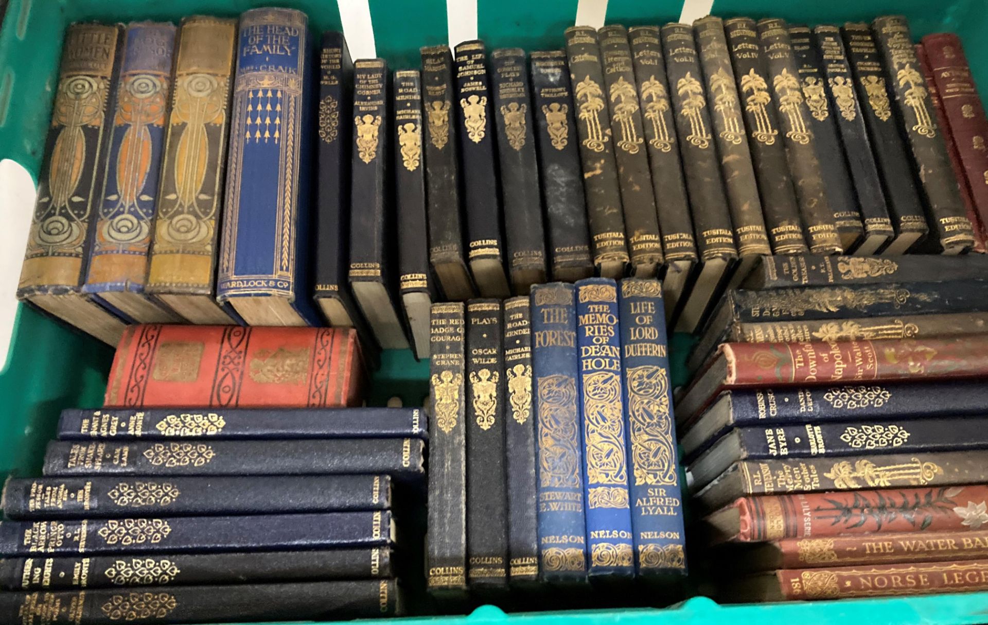 Contents to two green crates - approximately seventy-five books - mainly Late 19th Century and - Image 3 of 3
