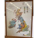 Framed Geological Map of the British Islands,