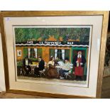 † Guy Buffet framed serigraph Limited Edition print 'Cafe la Provence' 47cm x 62cm,