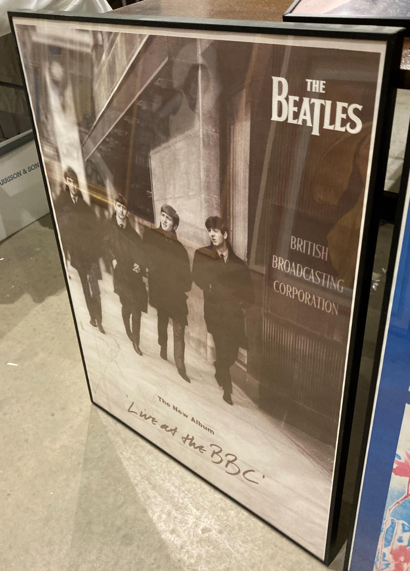 Three framed Beatles poster prints including 'Live at the BBC' and 'Abbey Road', - Image 3 of 4