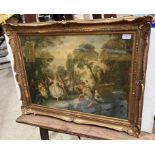 An ornate gilt framed French print 'La Camargo Dancing' 47cm x 65cm (Saleroom location: S2 QB14)