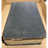 An old copy of the Holy Bible in poor condition (Saleroom location: H08)