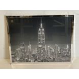 Marshall Arts framed print of 5th Avenue Empire States Building in silvered frame,