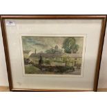 David Rugg framed watercolour 'Roundhay Fox' 20cm x 27cm (Saleroom location: H08)