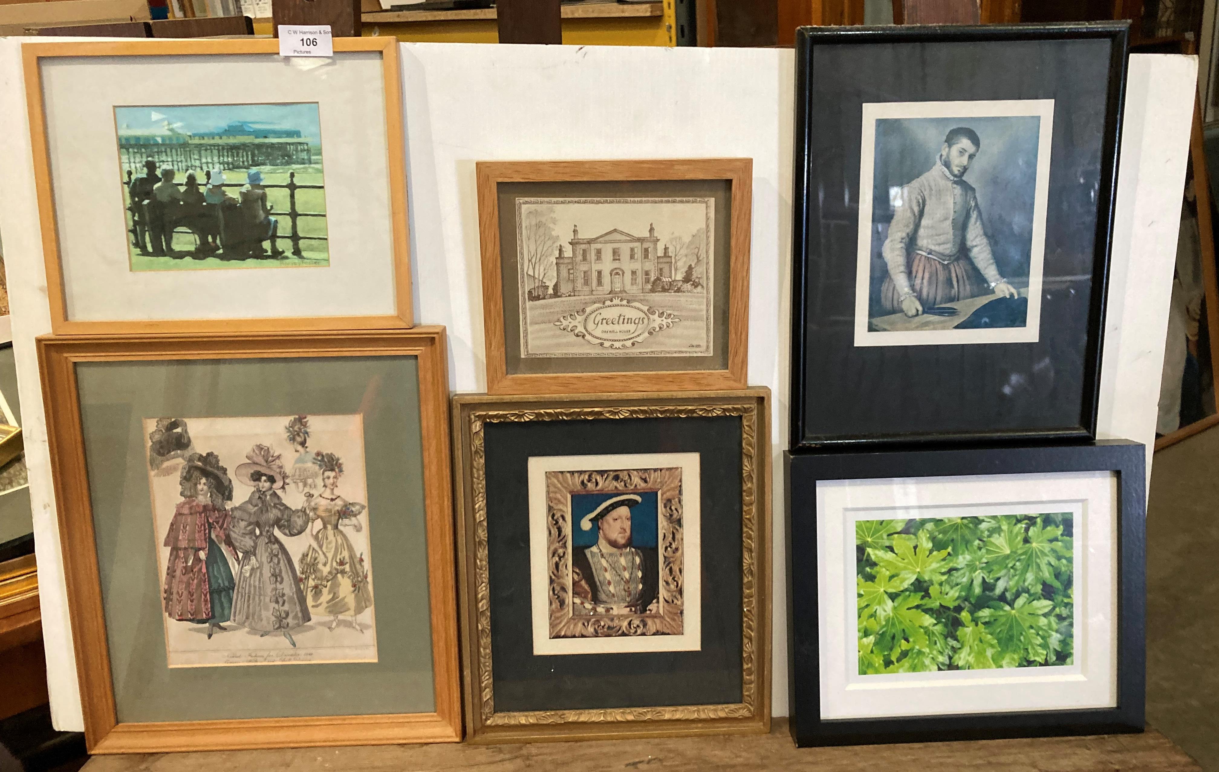 Contents to boxes - fourteen assorted small pictures and prints (Saleroom location: MA6)