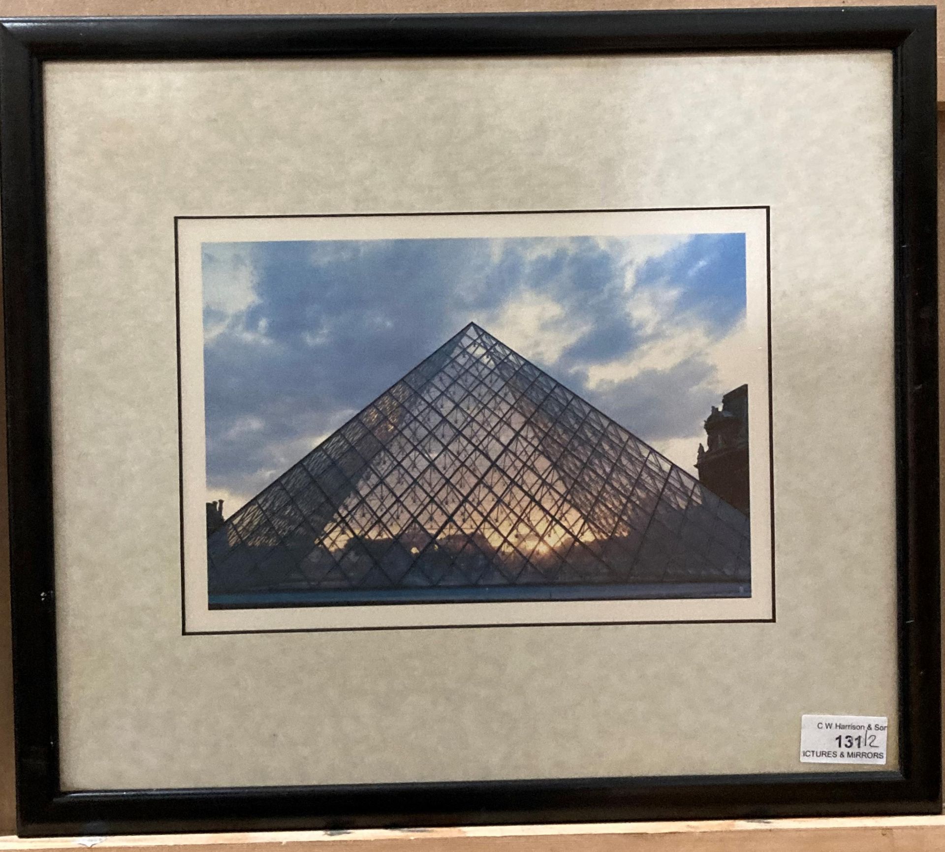 Centre Georges Pompidou, framed print, 50cm x 70cm, and another external view of the Louvre Museum, - Image 2 of 3