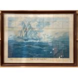 J Steven Dews, 'Cutty Sark - Off Beachy Head', large framed print, signed in pencil by the artist,