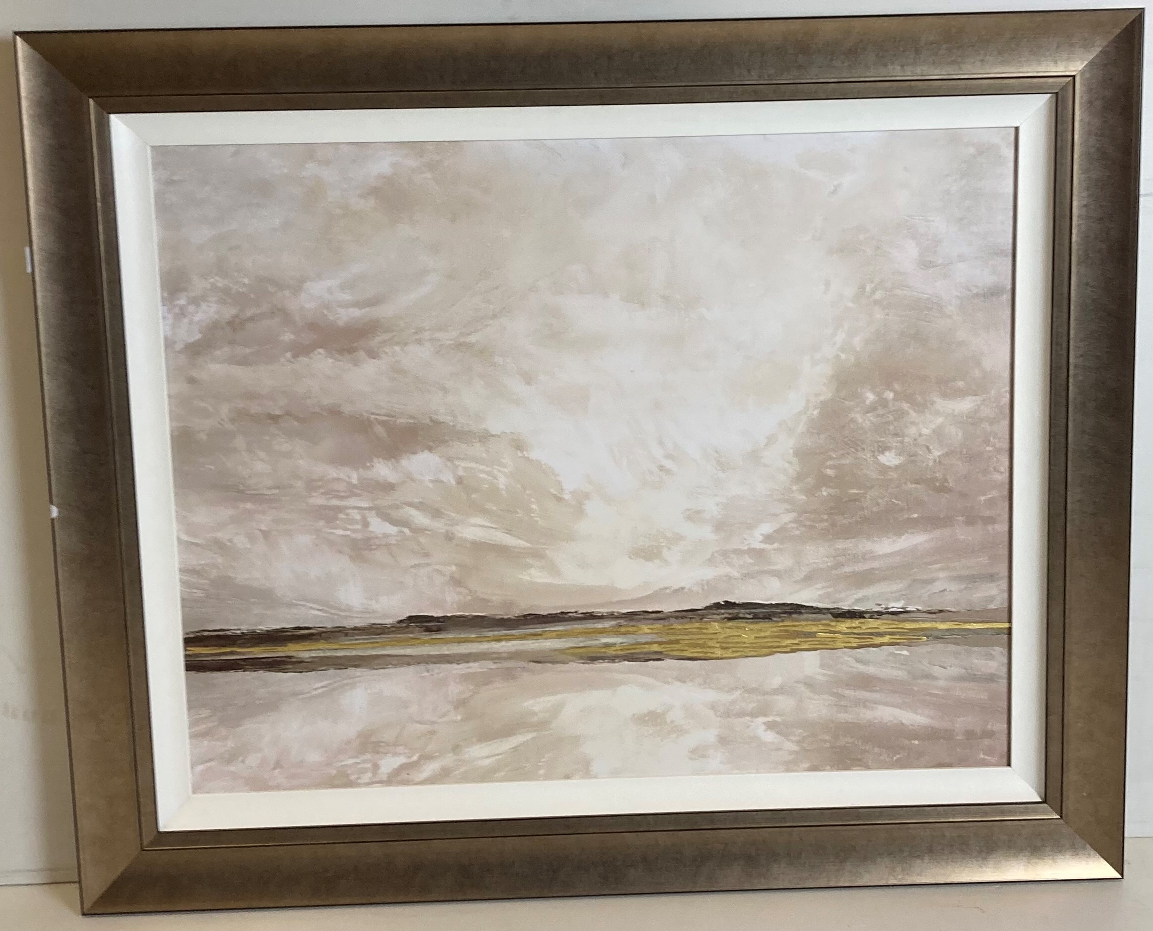 Framed print of coastal scene 'Opulent Skies', - Image 2 of 2