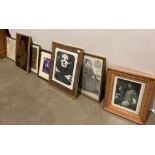 Seven various framed pictures and prints including a Modigliani,