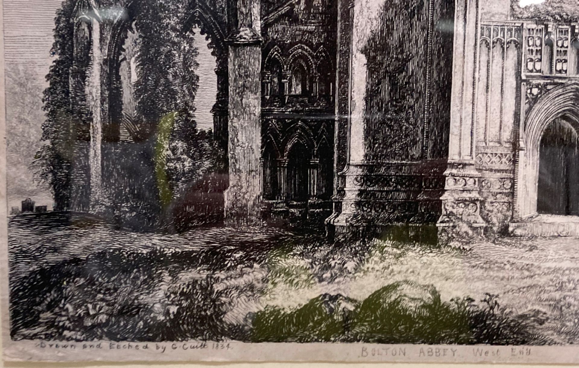 George Cuitt the Younger (1779-1854), two framed prints of Bolton Abbey, - Image 6 of 7