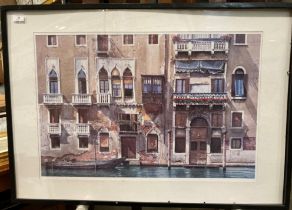 Jonathan Pike, large framed print 'Balconies on the Grand Canal',