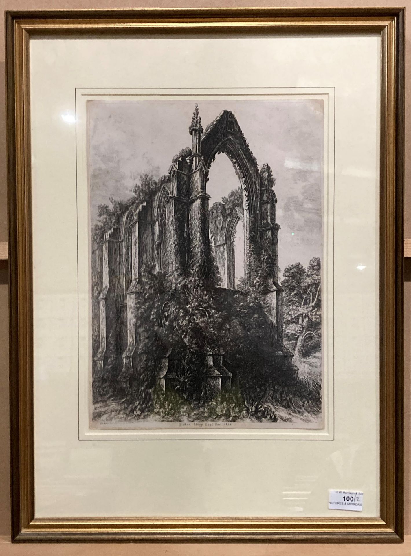 George Cuitt the Younger (1779-1854), two framed prints of Bolton Abbey, - Image 2 of 7