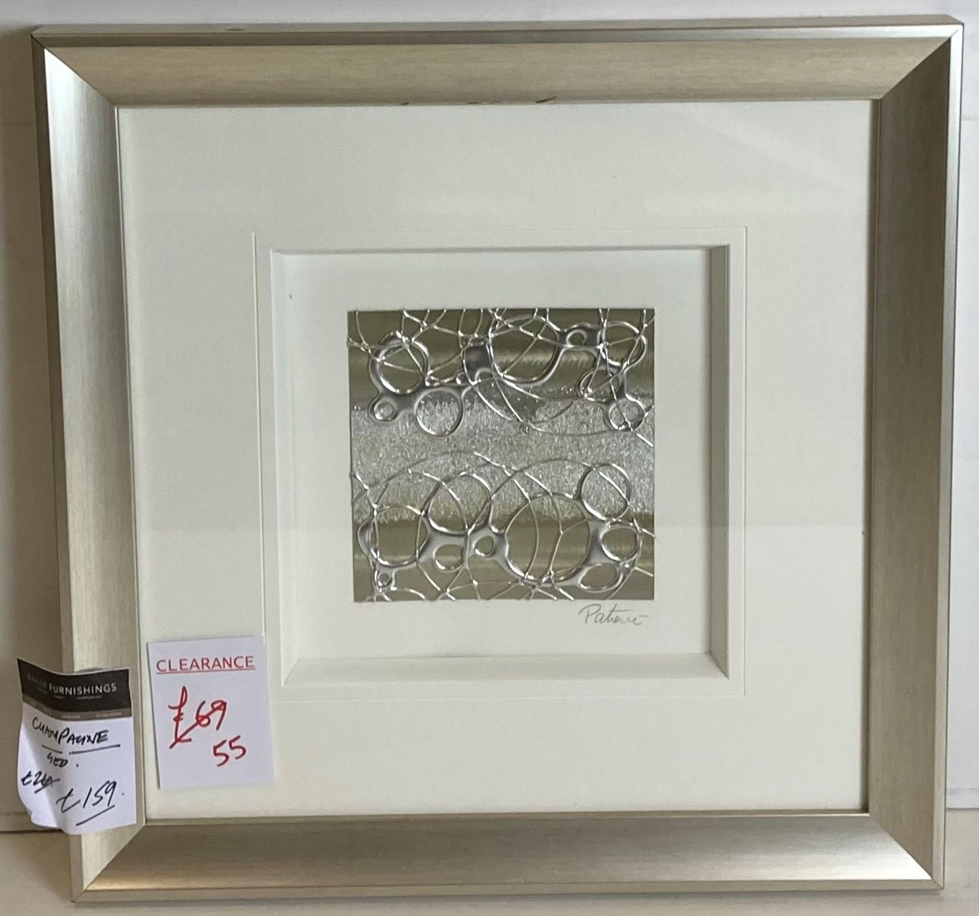 Marshall Arts frame print 'Champagne' in silvered frame, - Image 2 of 2