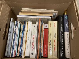 Contents to box - thirty-two books on poetry, crime, novels,