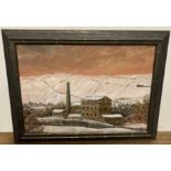 † Sharples framed oil on board 'A Derelict Pennine Mill' 26cm x 35cm,