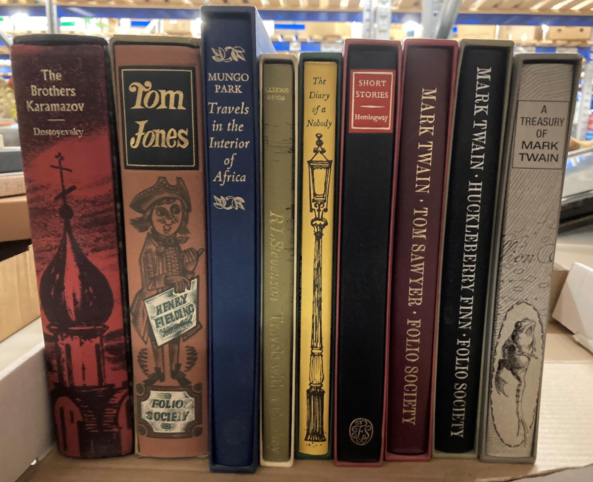 Ten Folio Society books - Dosbyevsky 'The Brothers Karamov', Henry Fielding 'Tom Jones',