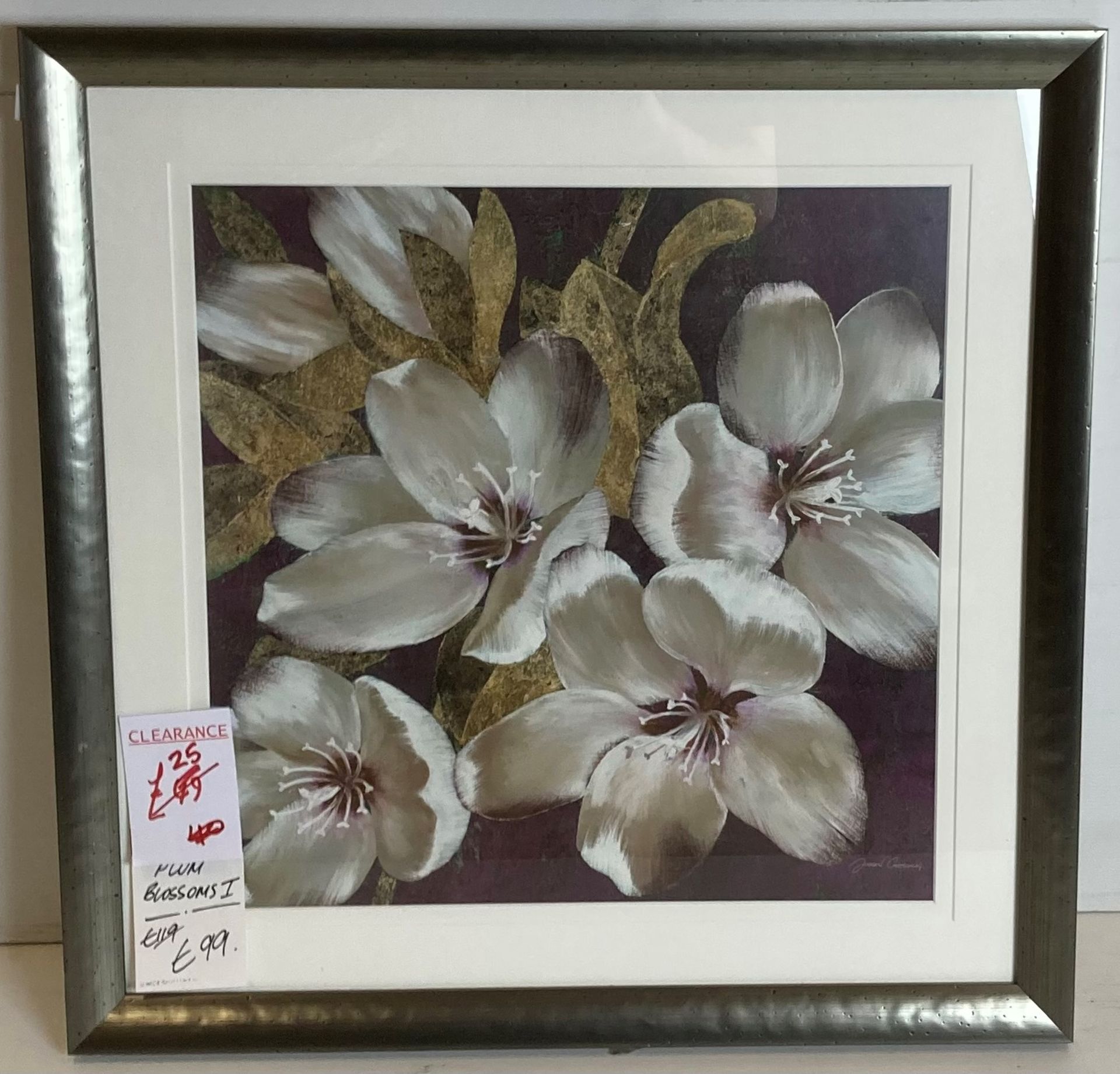 Marshall Arts framed print 'Plum Blossom I', - Image 2 of 2