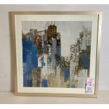 Framed print 'Wide City Blues' by Alison Pearce, 84.5cm x 84.