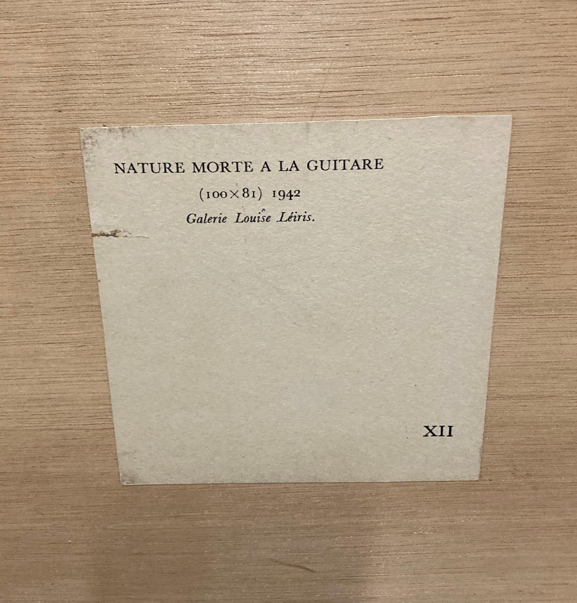Framed print 'Nature Morte a la Guitare' 34cm x 27cm (Saleroom location: F06) Further - Image 2 of 2