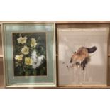 Monica Barry 'Still life of flowers', watercolour, signed to bottom left, framed,