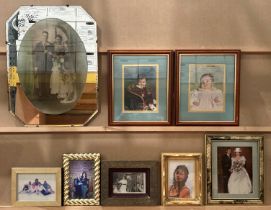 Various framed pictures and a damaged mirror print (Saleroom location: S3/Gallery ex lot 156)