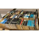 Contents to large tray and box - a large selection of paperback novels including Penguin and