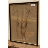 † Shirley Stopford Taylor (1935-2017) a nude study in black and gilt frame 47cm x 33cm,