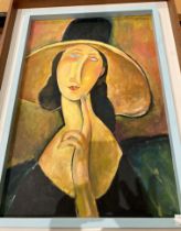 Norman Eastwood (1935-2022), copy of 'Portrait of Woman in Hat' by Amedeo Modigliani, oil on board,