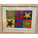 † Stanley King set of four Limited Edition prints - '6 Stars' 36cm x 47cm signed in pencil and no