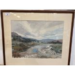 † W Horsnell (1911-1997) framed watercolour 'Thorpe in Wharfdale' 36cm x 47cm with part torn label