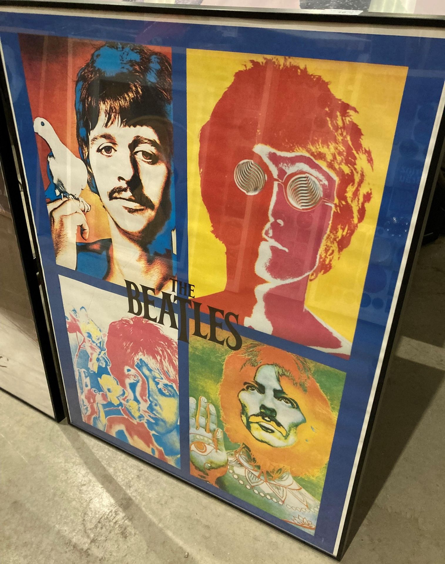 Three framed Beatles poster prints including 'Live at the BBC' and 'Abbey Road', - Image 2 of 4