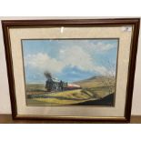 B G Price framed print 'The 'Down'' Thames/Clyde Approaches Blea Moor Box With a Clear Run Headed