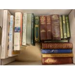 Contents to box - twenty books on nature and poetry, works by Shelley, Tennyson, Burns etc,