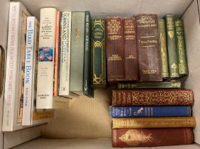 Contents to box - twenty books on nature and poetry, works by Shelley, Tennyson, Burns etc,