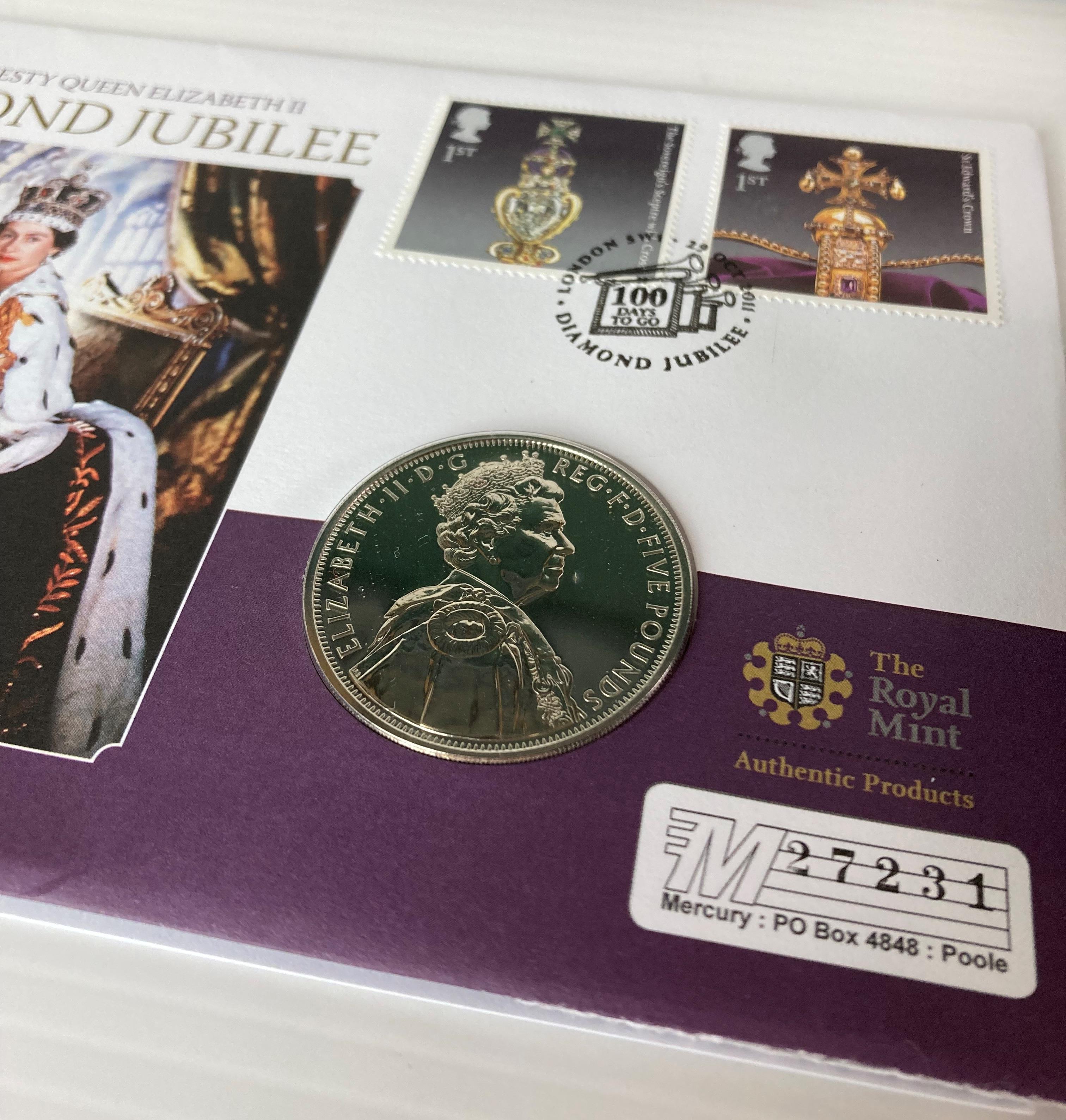 A Limited Edition Gibraltar 60th Diamond Anniversary Mint Stamp Collectors' Album (no 0855/1000), - Image 3 of 6