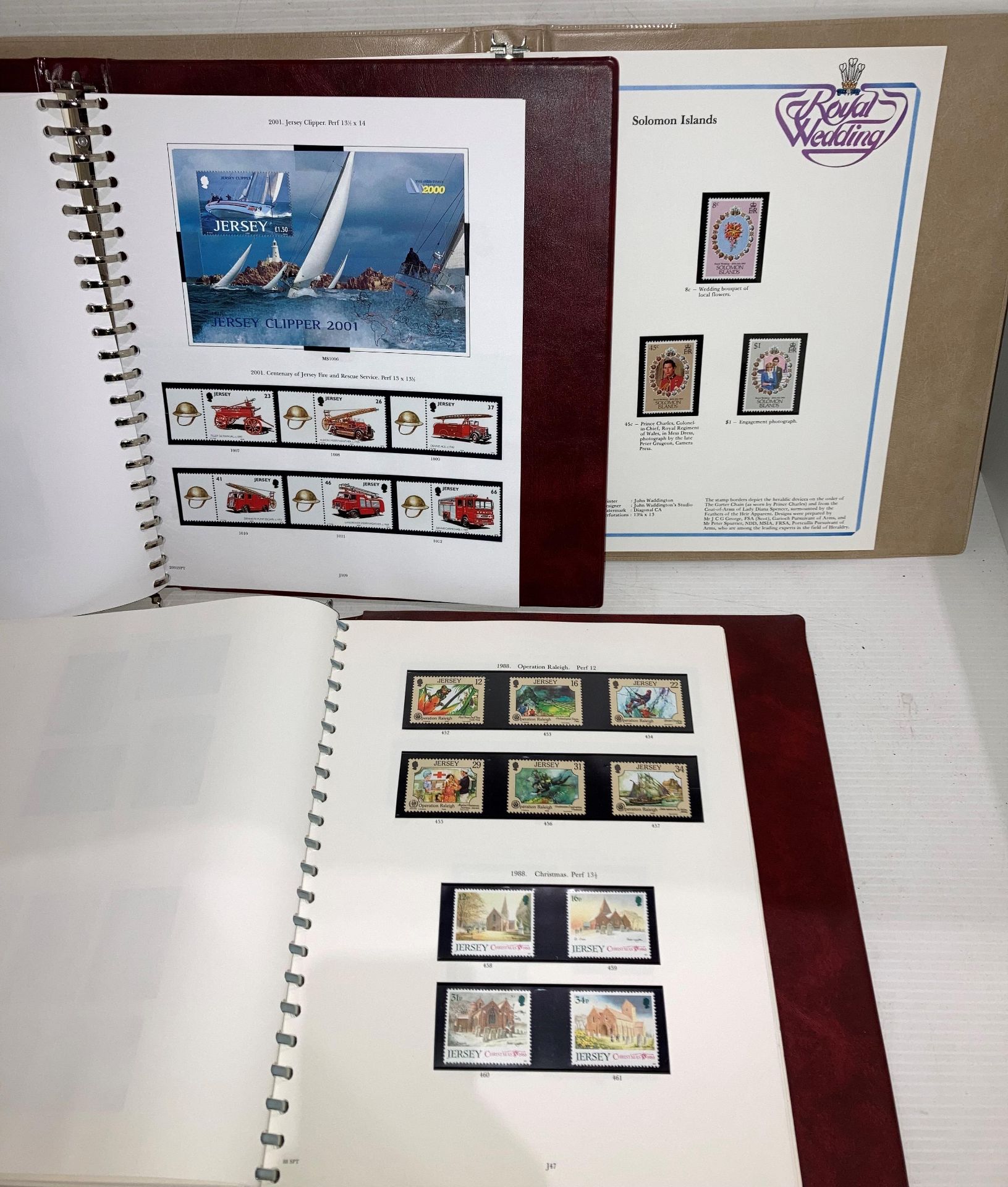 Three stamp albums including Vol 1 & 2 of Channel Islands Jersey with mainly Mint stamps, - Image 3 of 3