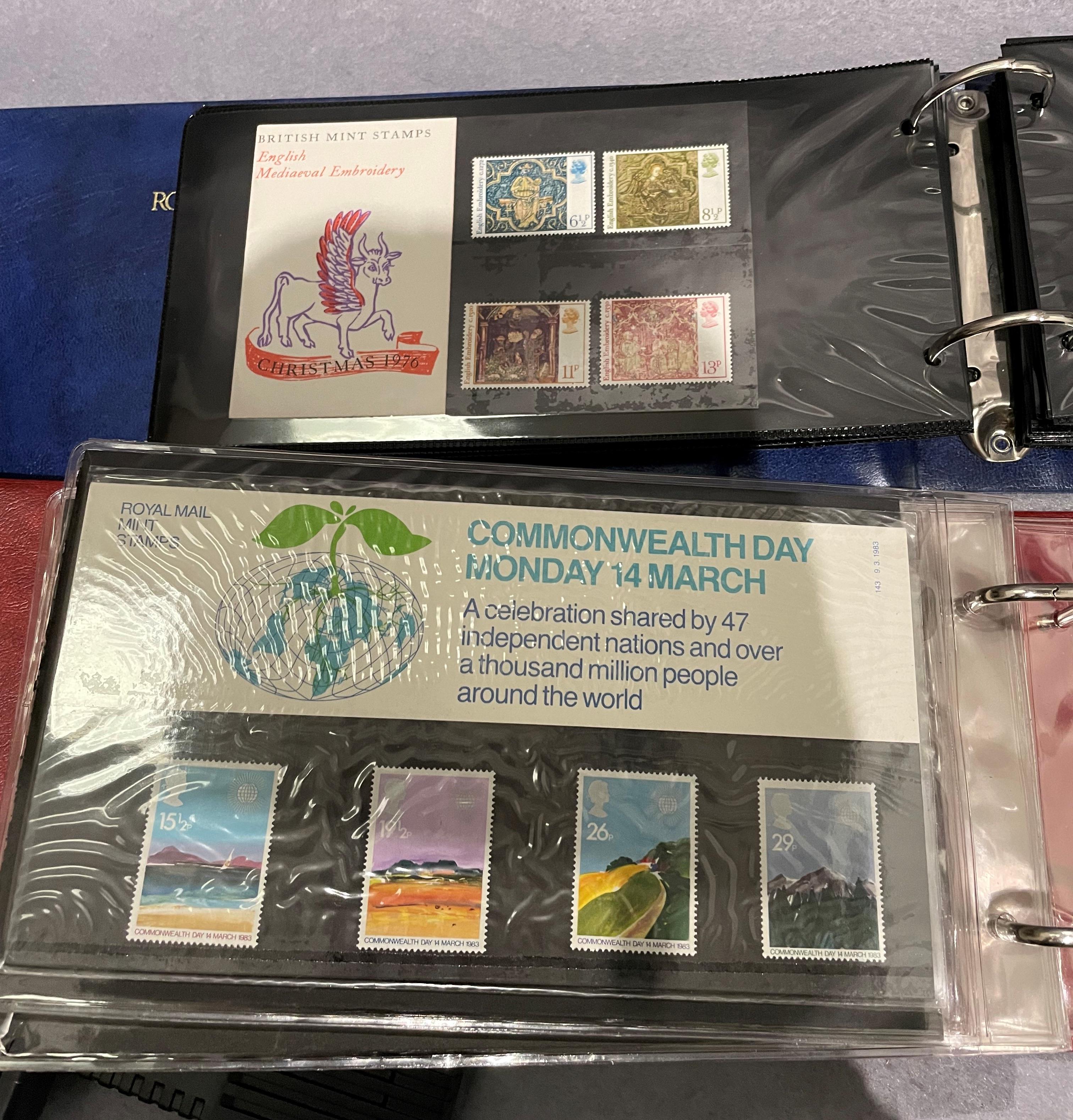 Contents to two stamp albums - approximately seventy assorted Mint stamp packs including Royal - Image 3 of 4