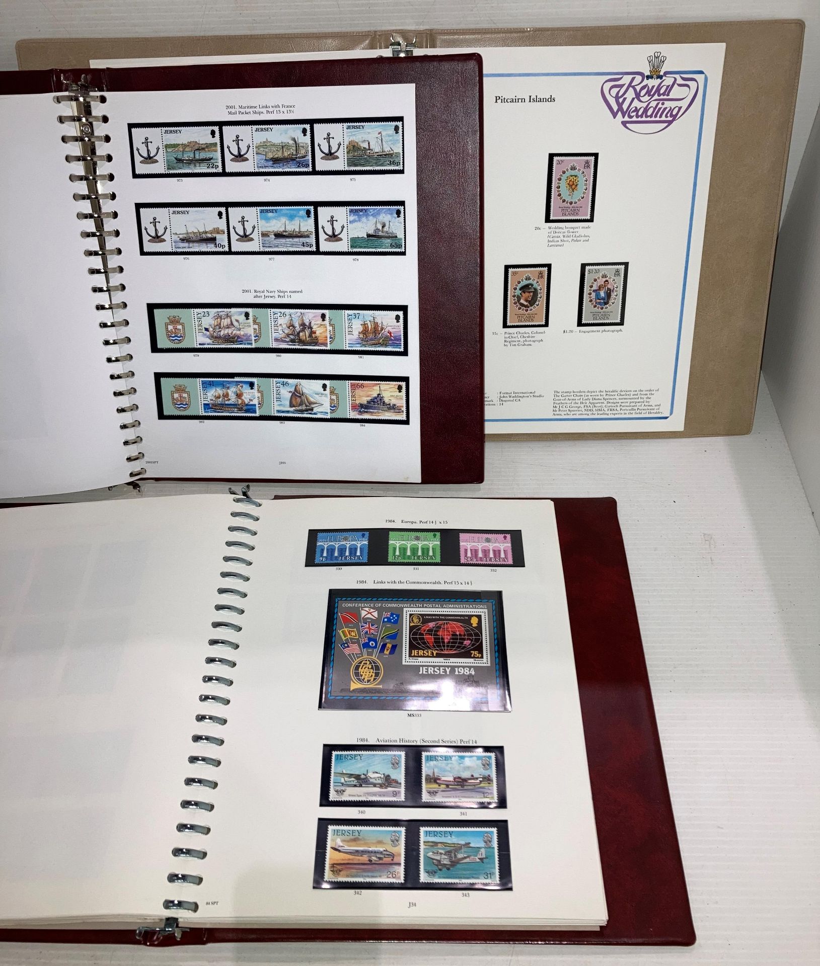 Three stamp albums including Vol 1 & 2 of Channel Islands Jersey with mainly Mint stamps, - Image 2 of 3