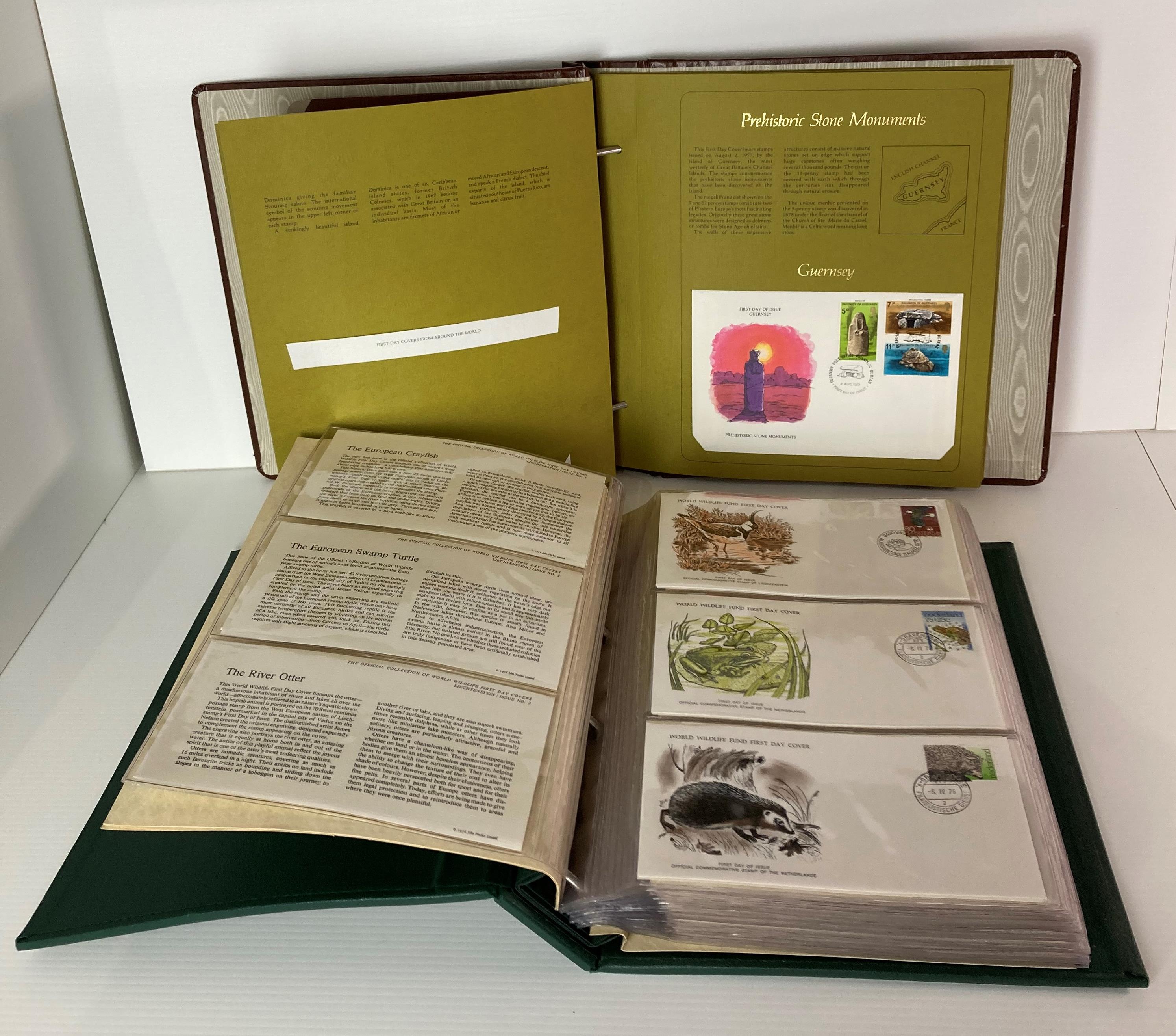 'The Official Collection of World Wildlife First Day Covers' (1976) with authenticity by Franklin