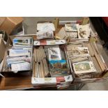 Contents to five boxes - extremely large quantity of GB & World postcards - topographical,