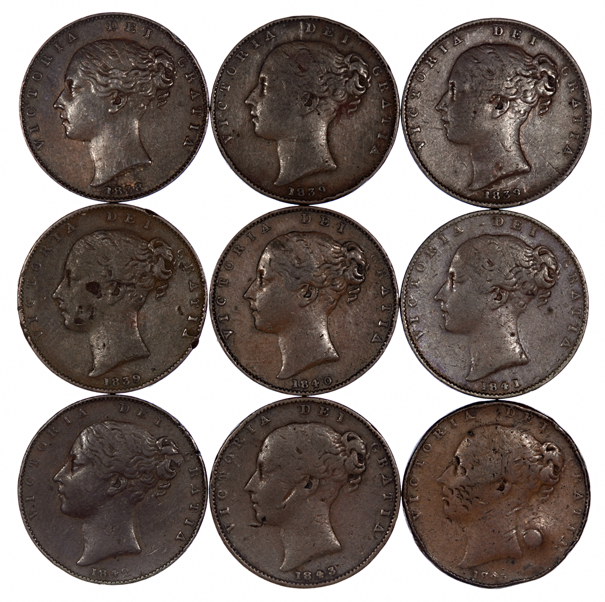 UK - Victoria Copper Farthing Collection, - Image 2 of 8