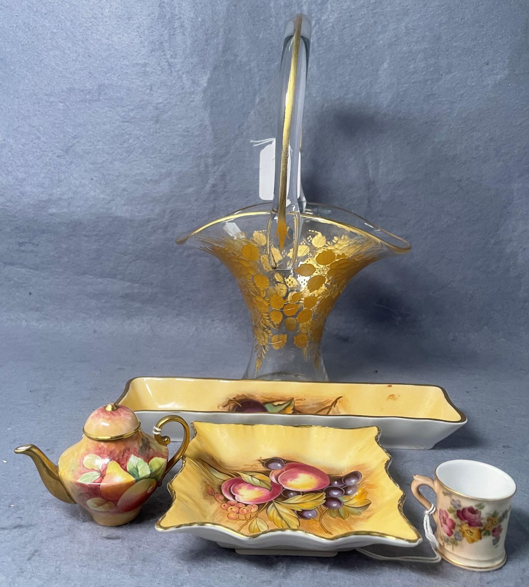 Two 20th Century miniature ceramic items including Royal Worcester fruit mug,