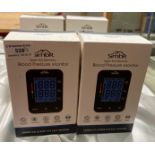 Two boxed Simbr upper arm electronic blood pressure monitors (saleroom location: S2 tables QB13)