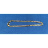 14ct gold (585) link bracelet with broken clasp, 8" long. Weight: 3.