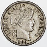 USA - Barber Dime 1905-O,