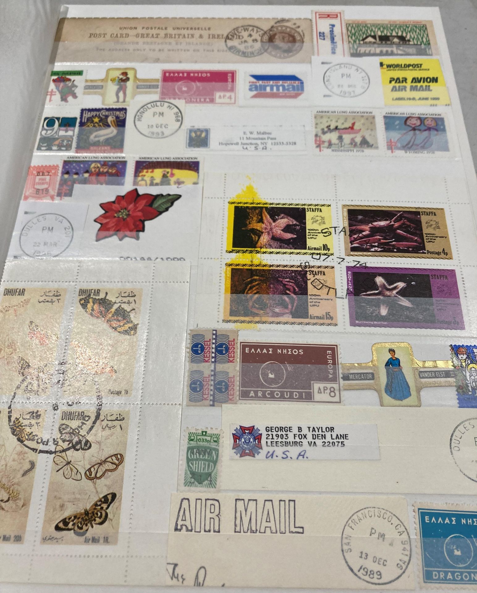 Contents to five albums - World stamps, Air Mail stamps, advertising labels, - Image 5 of 6