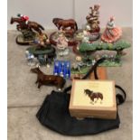 Contents to box - horse resin figurines by Valentina & Regency Fine Arts,