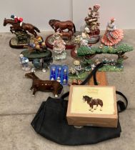 Contents to box - horse resin figurines by Valentina & Regency Fine Arts,