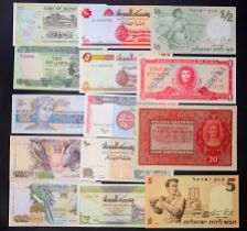 World - Collection of Uncirculated Banknotes (14) including Middle East, Cuba Specimen, etc.